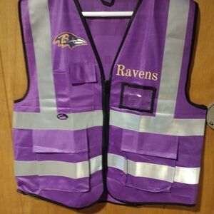 Purple high visibility safety vest custom made